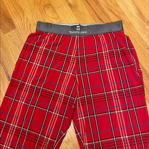 Tommy John Second Skin Sleep Pant. Size Small. Red Plaid. Pockets. EUC